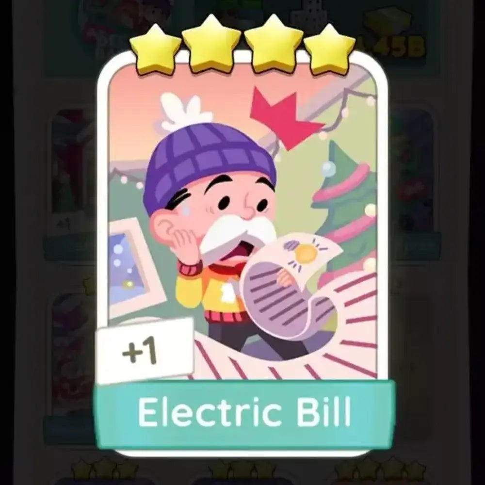 Electric Bill Monopoly Go Sticker For Sale | Cheap and Fast Delivery