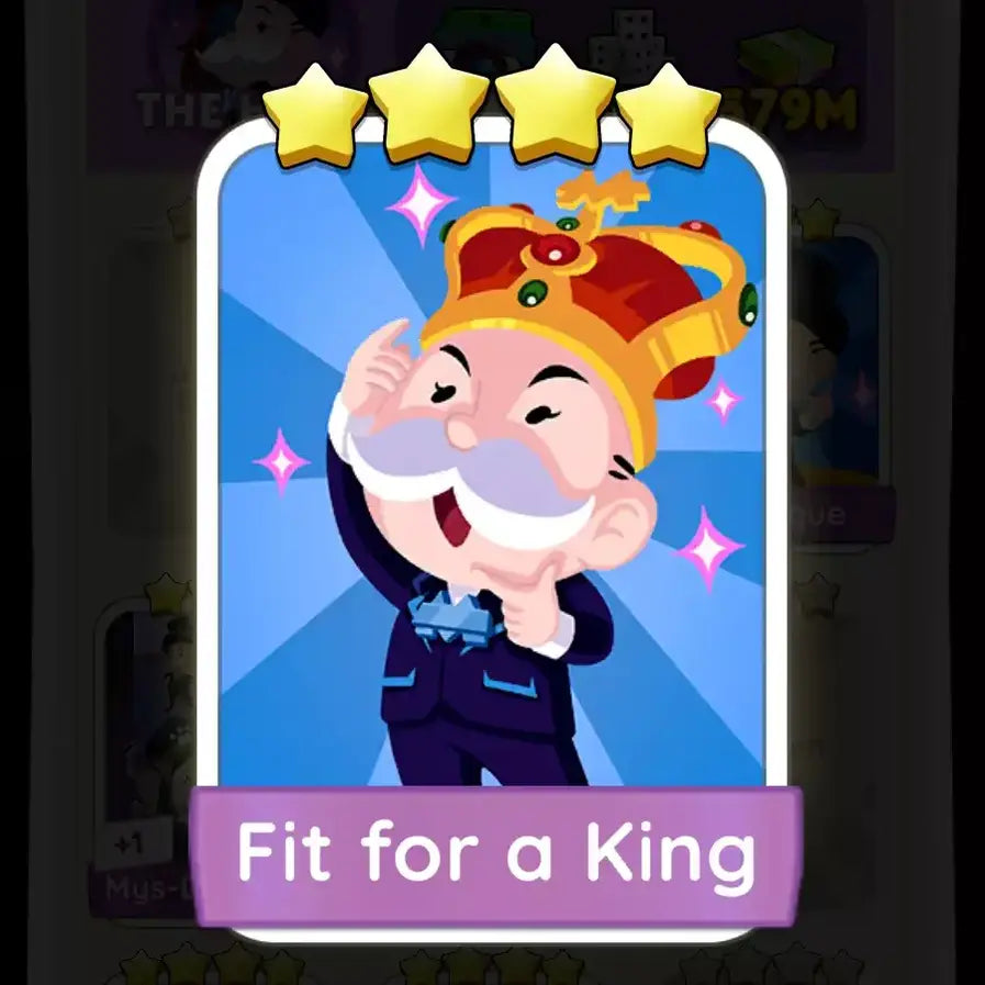 Fit for a King Monopoly Go Sticker For Sale | Cheap and Fast Delivery