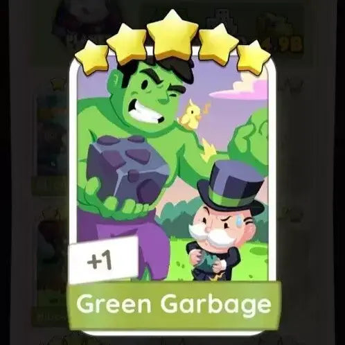 Green Garbage Monopoly Go Sticker For Sale | Cheap and Fast Delivery