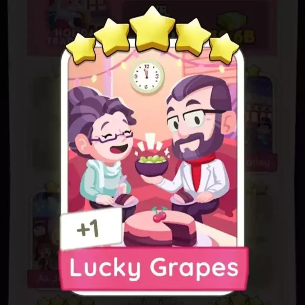 Lucky Grapes Monopoly Go Sticker For Sale | Cheap and Fast Delivery