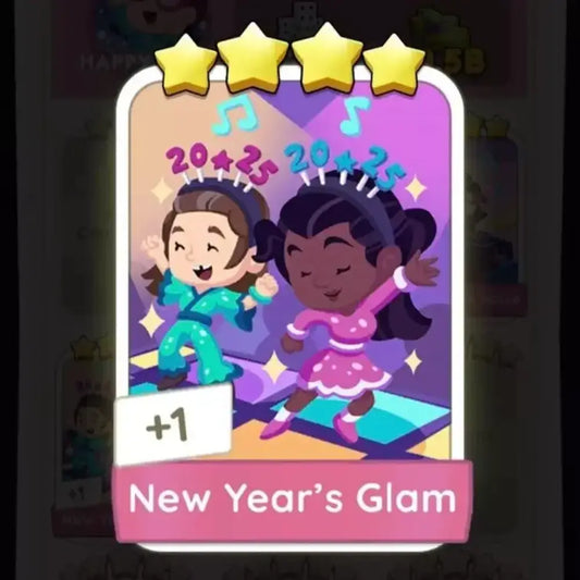 New Year's Glam Monopoly Go Sticker For Sale | Cheap and Fast Delivery